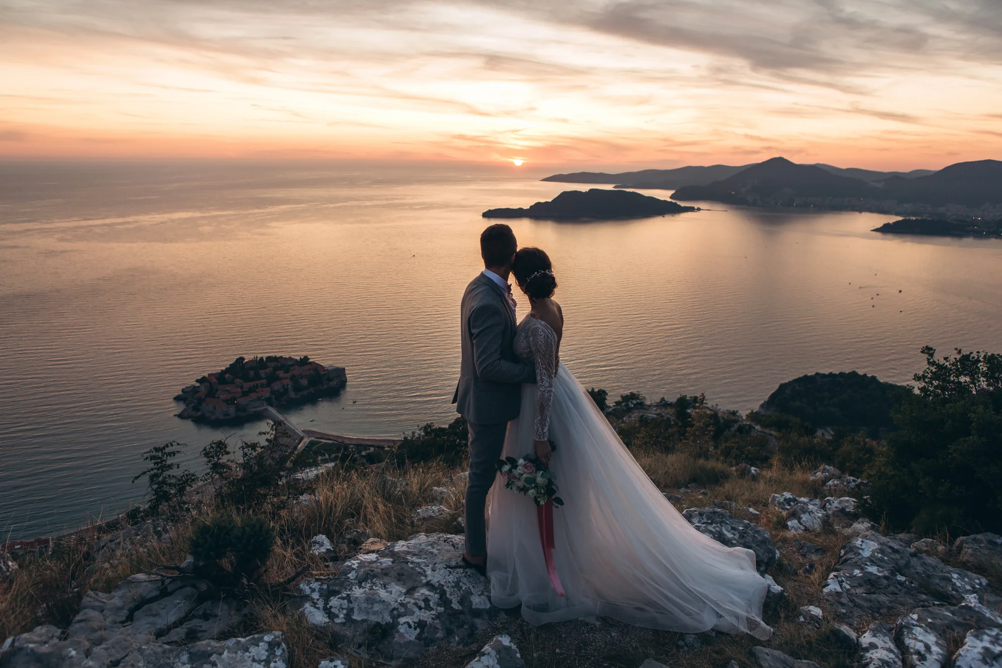 Mountain terrace wedding venue in Montenegro
